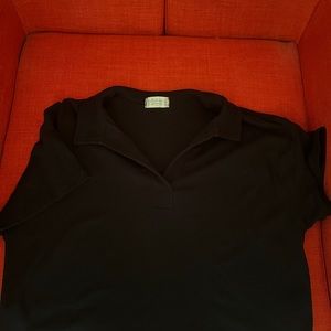 Altard State Black Collared Cropped Tee